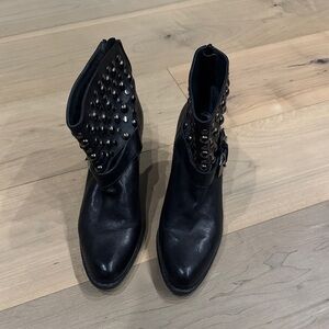 Studded Black Ankle Boots